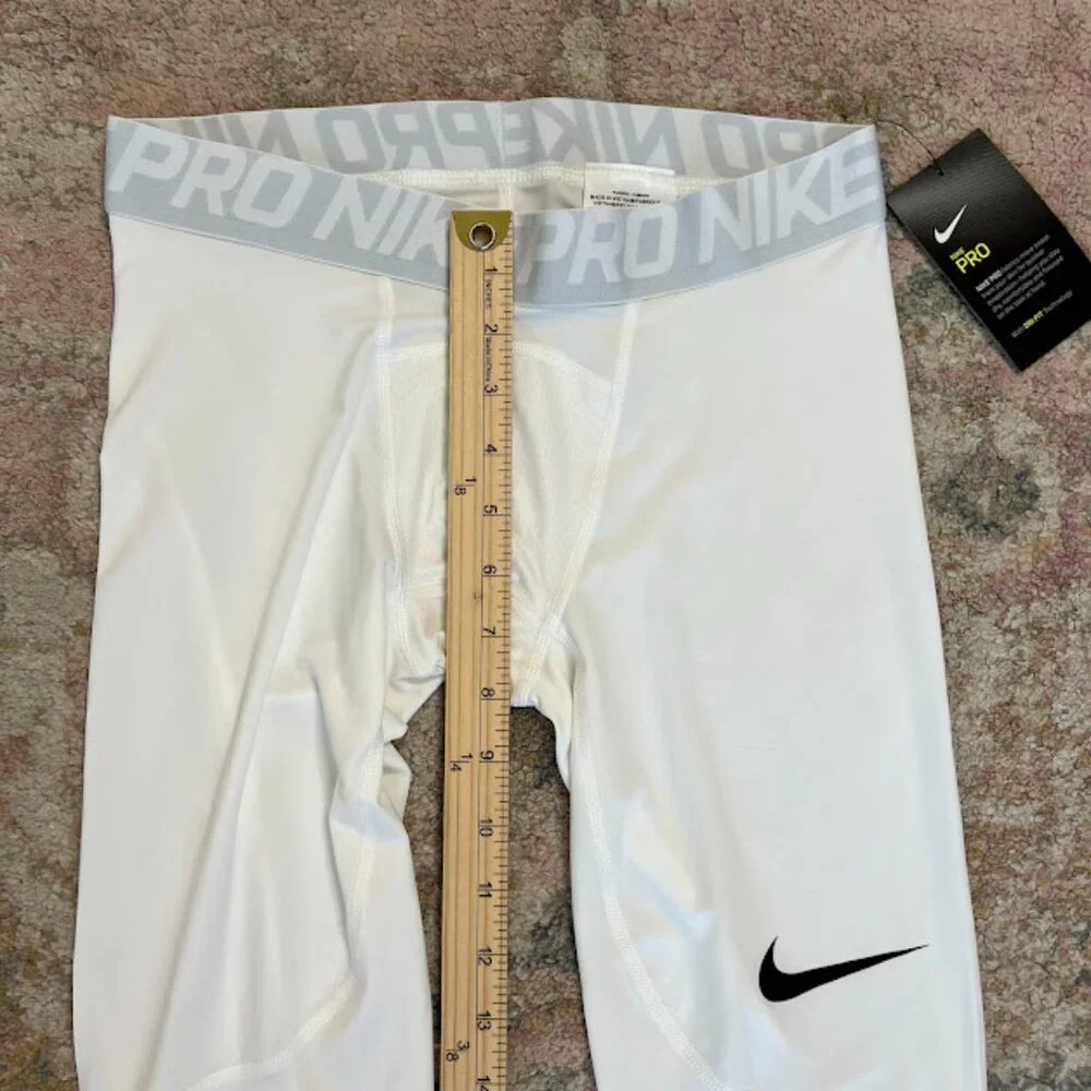 Nike Pro Dri-Fit Compression Leggings White Men's M NWT